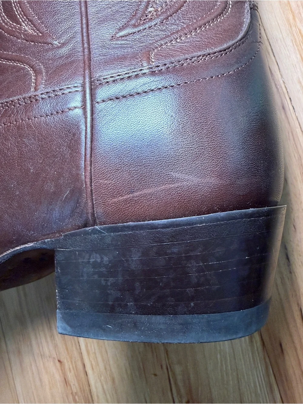 Tecovas The Cartwright Cowhide Cowboy Boots Iced Tea - Picture 10 of 13